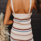 Striped Ribbed Knit Bodycon Dress