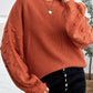 Bubble Sleeve Cropped Knit Orange